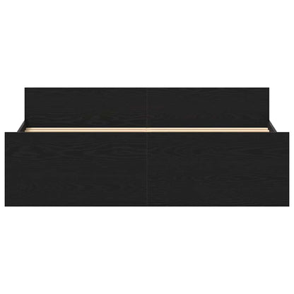 Bedframe zonder matras 150x200 cm bewerkt hout zwart eikenkleur