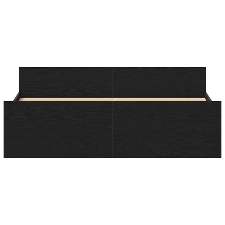 Bedframe zonder matras 150x200 cm bewerkt hout zwart eikenkleur