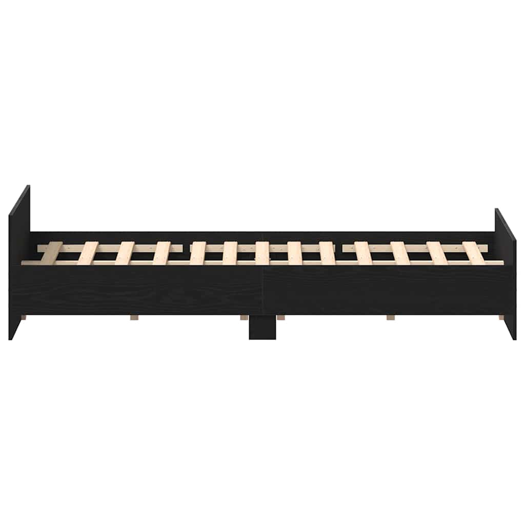 Bedframe zonder matras 150x200 cm bewerkt hout zwart eikenkleur