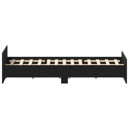 Bedframe zonder matras 150x200 cm bewerkt hout zwart eikenkleur