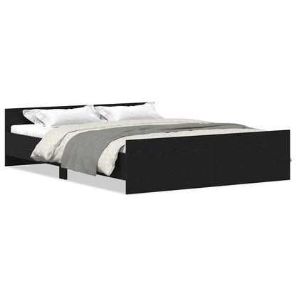 Bedframe zonder matras 160x200 cm bewerkt hout zwart eikenkleur
