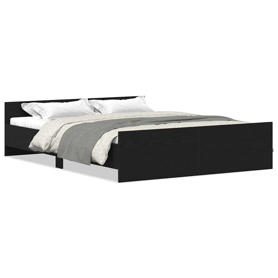 Bedframe zonder matras 160x200 cm bewerkt hout zwart eikenkleur