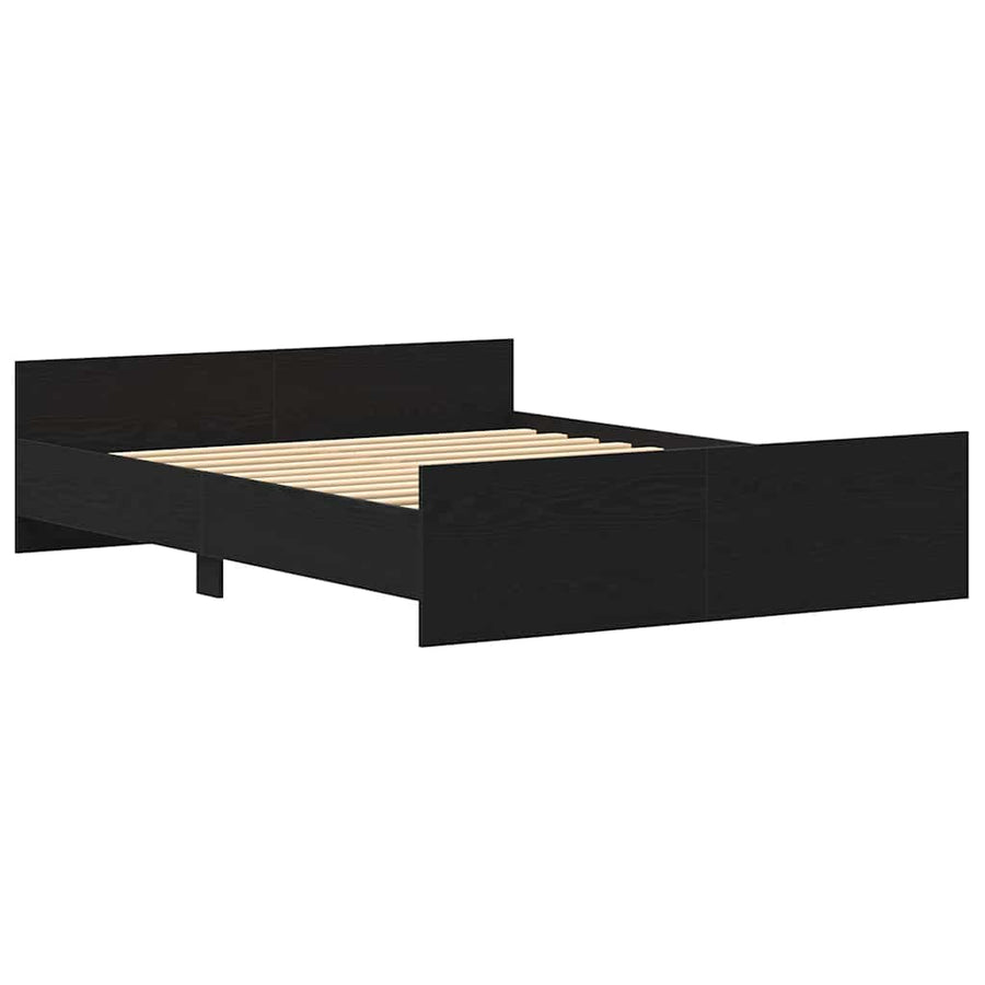 Bedframe zonder matras 160x200 cm bewerkt hout zwart eikenkleur