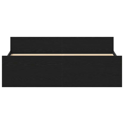 Bedframe zonder matras 160x200 cm bewerkt hout zwart eikenkleur