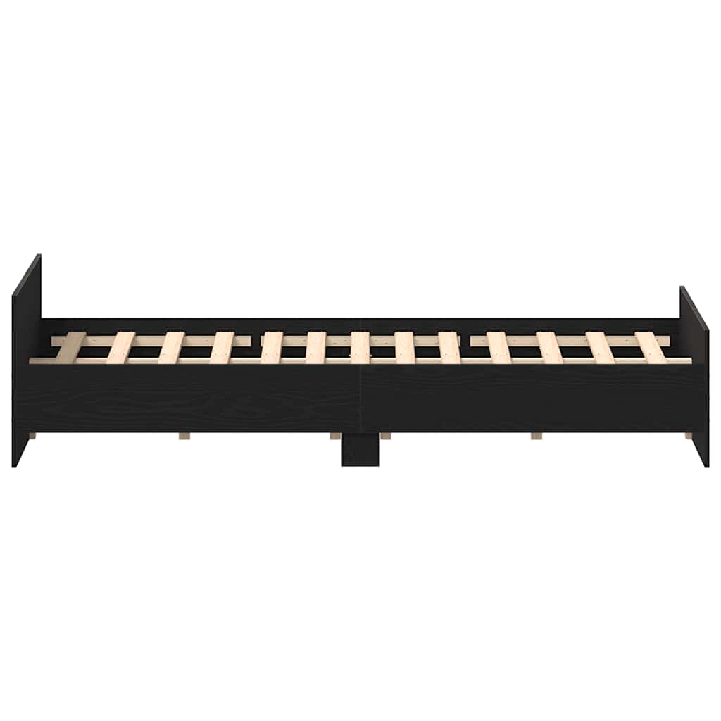 Bedframe zonder matras 160x200 cm bewerkt hout zwart eikenkleur