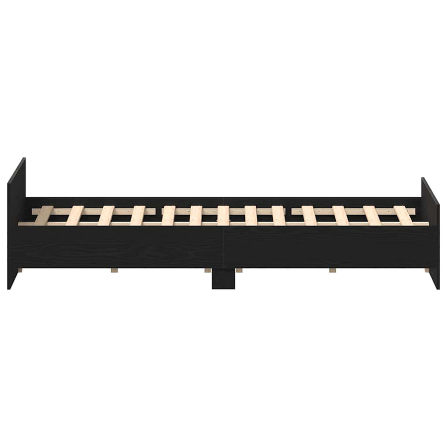 Bedframe zonder matras 160x200 cm bewerkt hout zwart eikenkleur