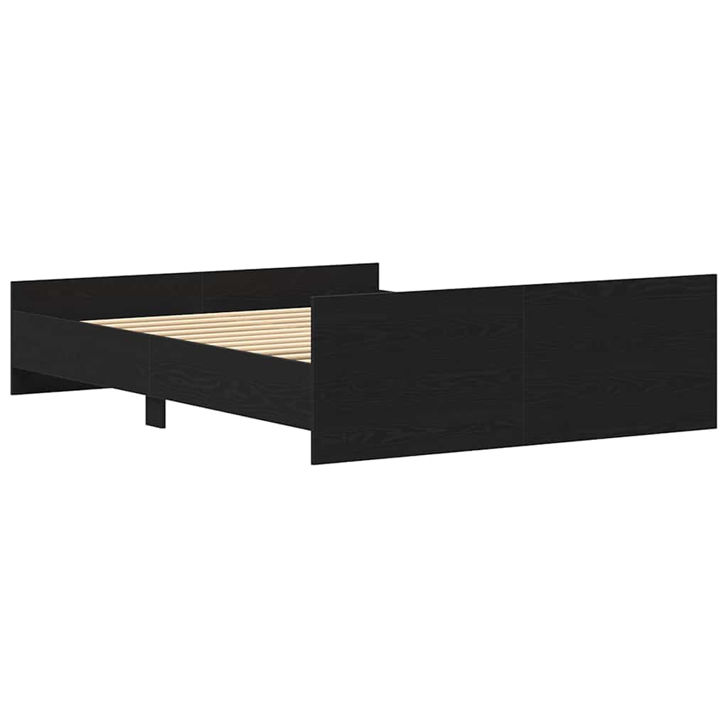 Bedframe zonder matras 160x200 cm bewerkt hout zwart eikenkleur