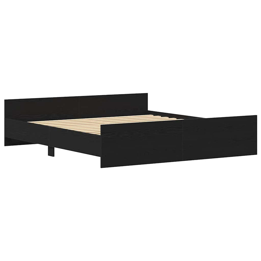 Bedframe zonder matras 180x200 cm bewerkt hout zwart eikenkleurig