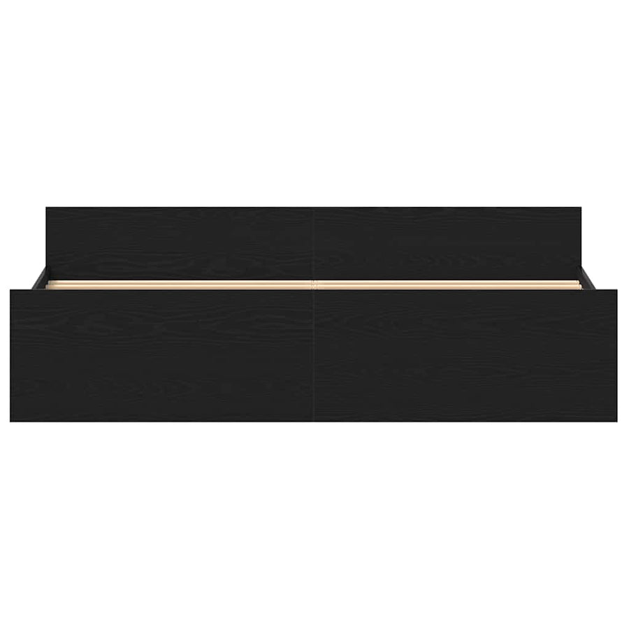 Bedframe zonder matras 180x200 cm bewerkt hout zwart eikenkleurig