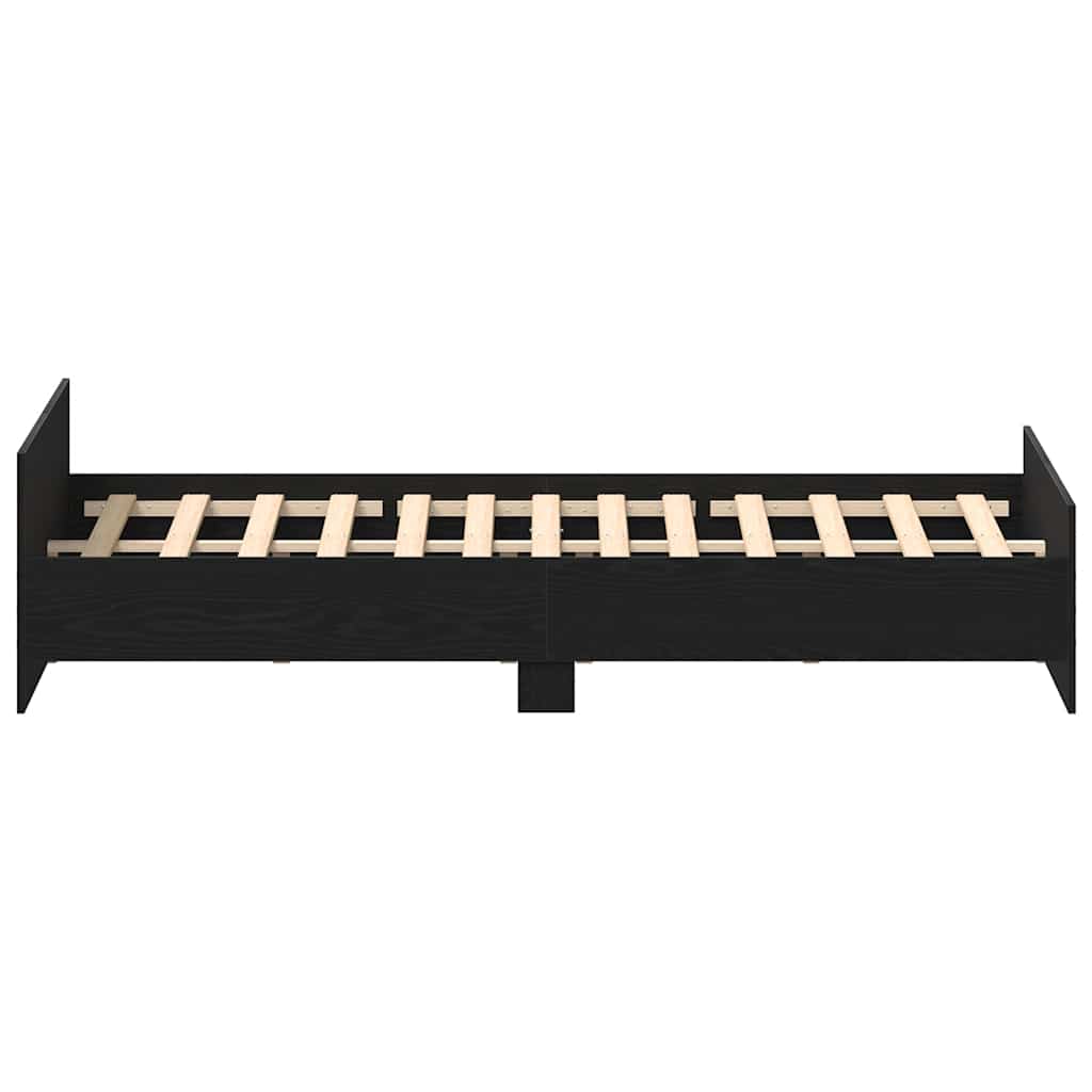 Bedframe zonder matras 180x200 cm bewerkt hout zwart eikenkleurig
