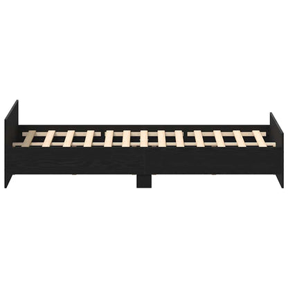 Bedframe zonder matras 180x200 cm bewerkt hout zwart eikenkleurig