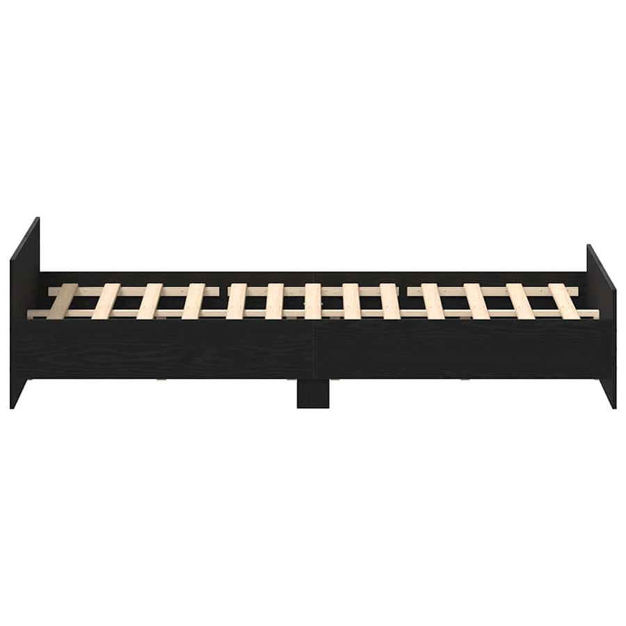 Bedframe zonder matras 180x200 cm bewerkt hout zwart eikenkleurig