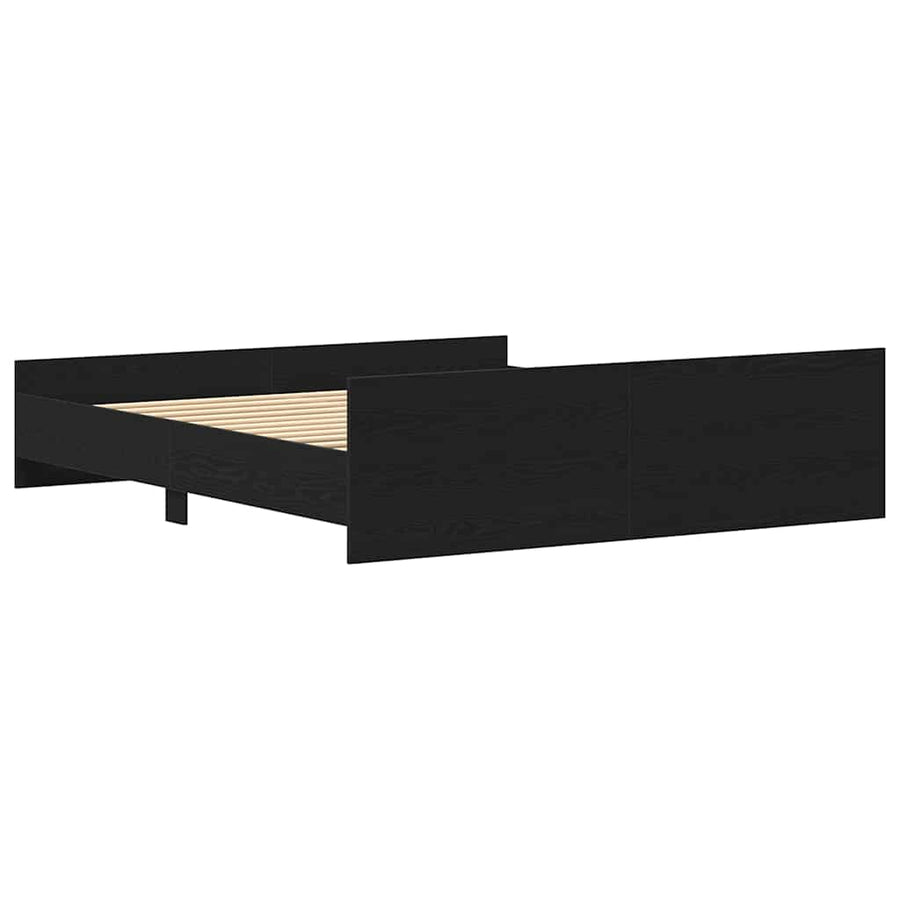 Bedframe zonder matras 180x200 cm bewerkt hout zwart eikenkleurig
