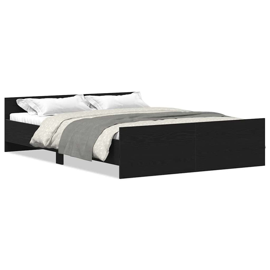 Bedframe zonder matras 120x190 cm bewerkt hout zwart eikenkleur