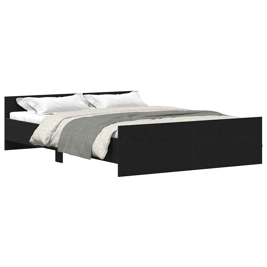 Bedframe zonder matras 120x190 cm bewerkt hout zwart eikenkleur