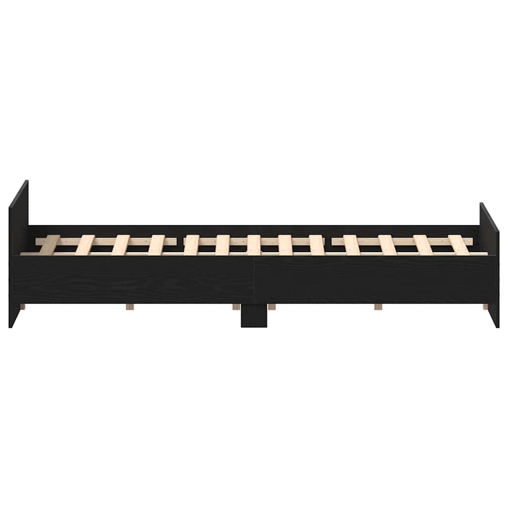 Bedframe zonder matras 120x190 cm bewerkt hout zwart eikenkleur