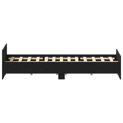 Bedframe zonder matras 120x190 cm bewerkt hout zwart eikenkleur