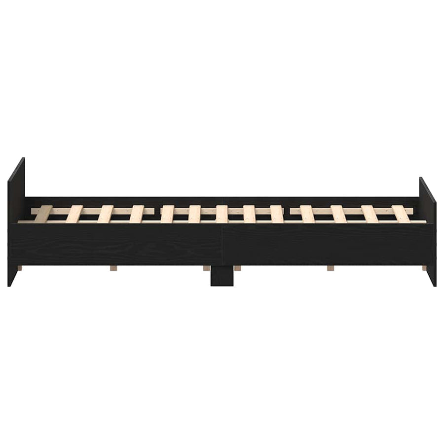 Bedframe zonder matras 120x190 cm bewerkt hout zwart eikenkleur