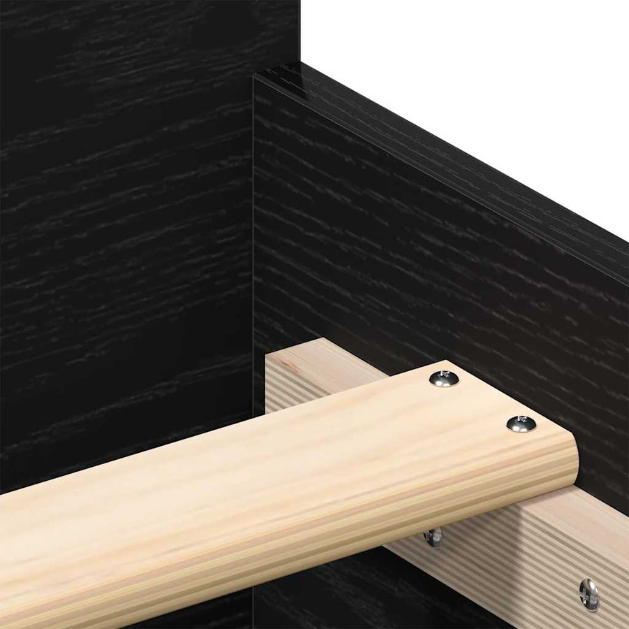 Bedframe zonder matras 120x190 cm bewerkt hout zwart eikenkleur