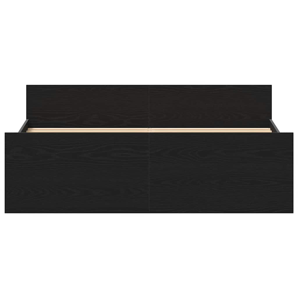 Bedframe zonder matras 140x190 cm bewerkt hout zwart eikenkleur