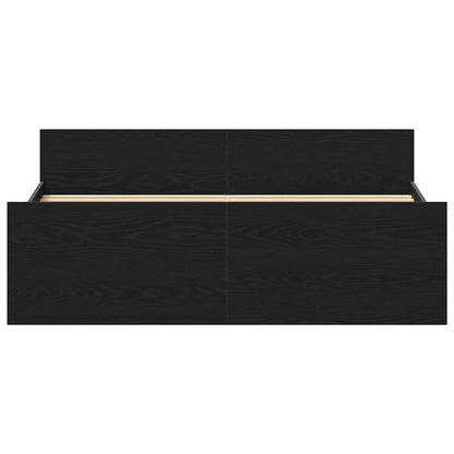 Bedframe zonder matras 140x190 cm bewerkt hout zwart eikenkleur