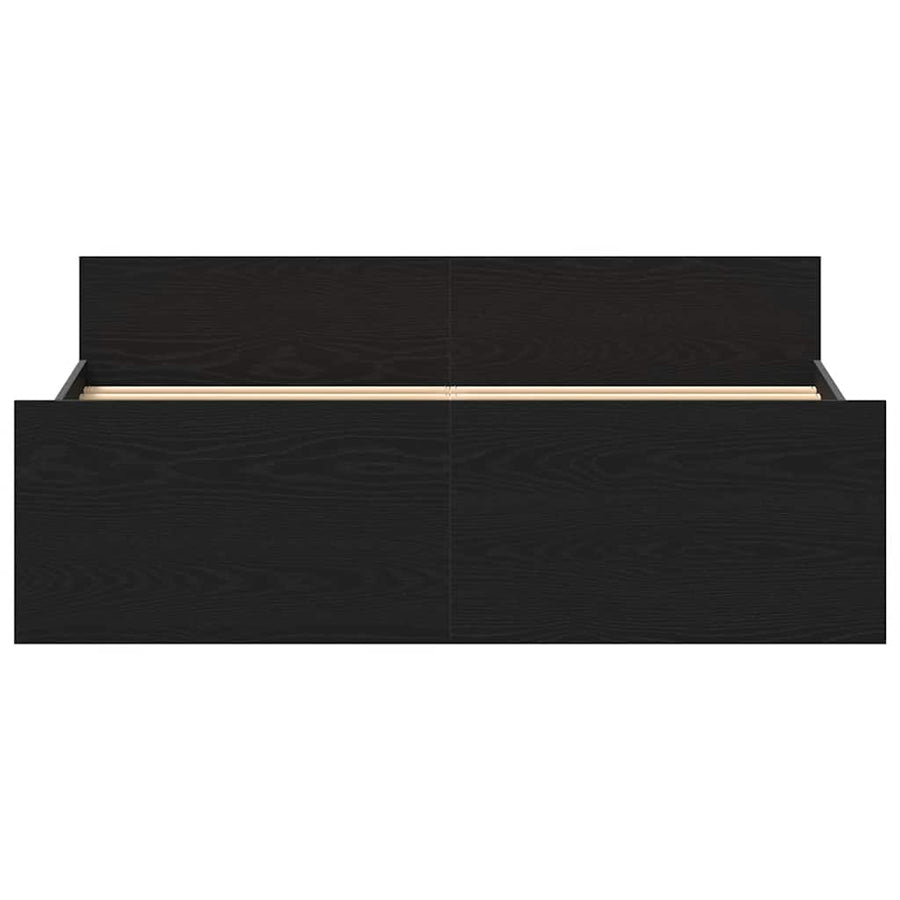 Bedframe zonder matras 140x190 cm bewerkt hout zwart eikenkleur