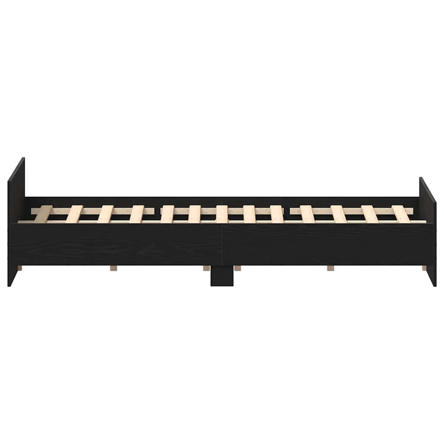 Bedframe zonder matras 140x190 cm bewerkt hout zwart eikenkleur