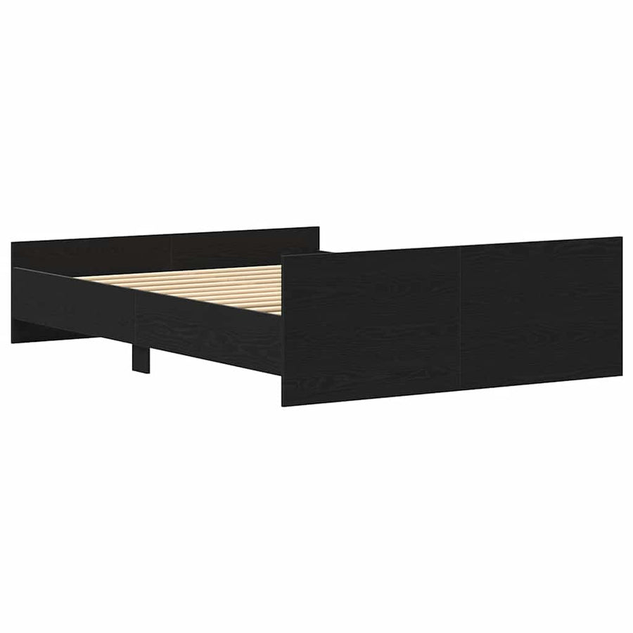 Bedframe zonder matras 140x190 cm bewerkt hout zwart eikenkleur