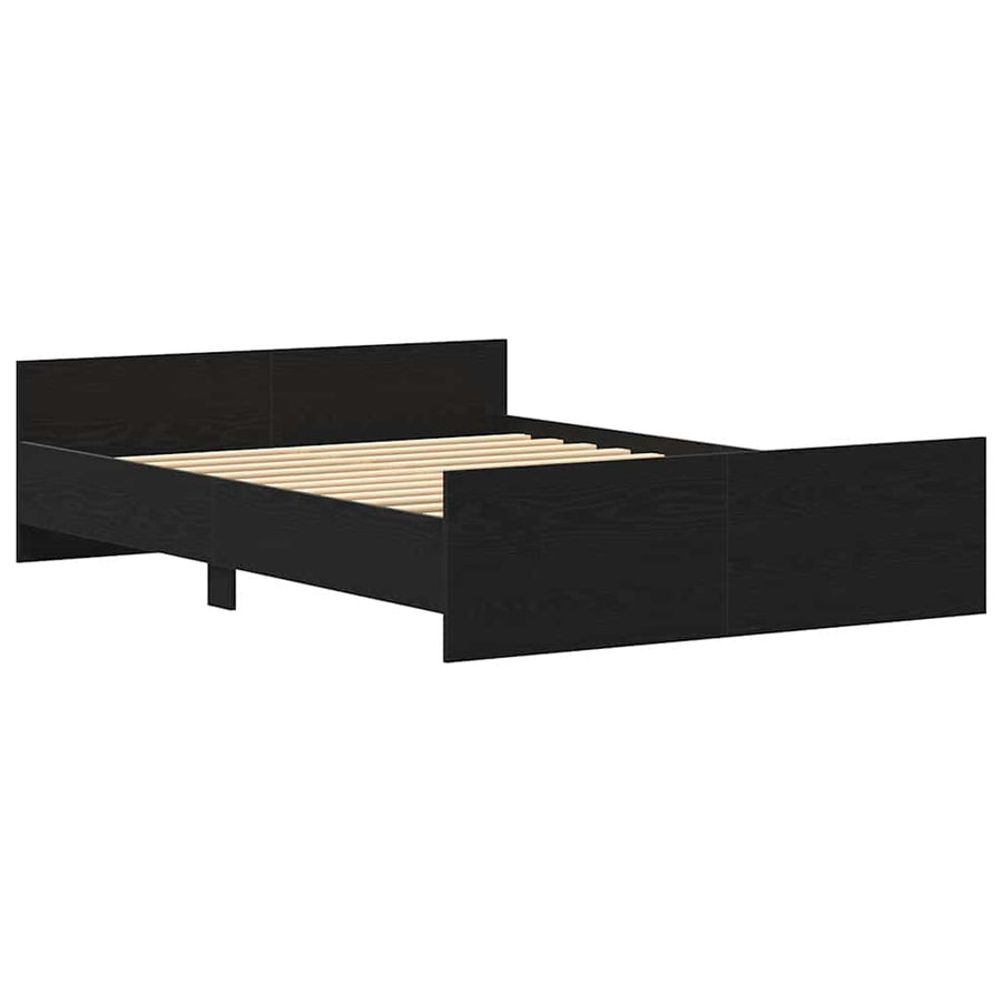 Bedframe zonder matras 135x190 cm bewerkt hout zwart eikenkleur