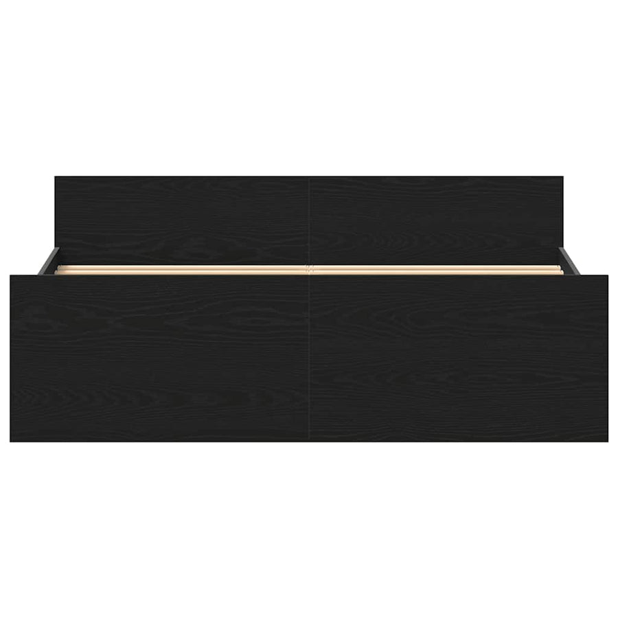 Bedframe zonder matras 135x190 cm bewerkt hout zwart eikenkleur