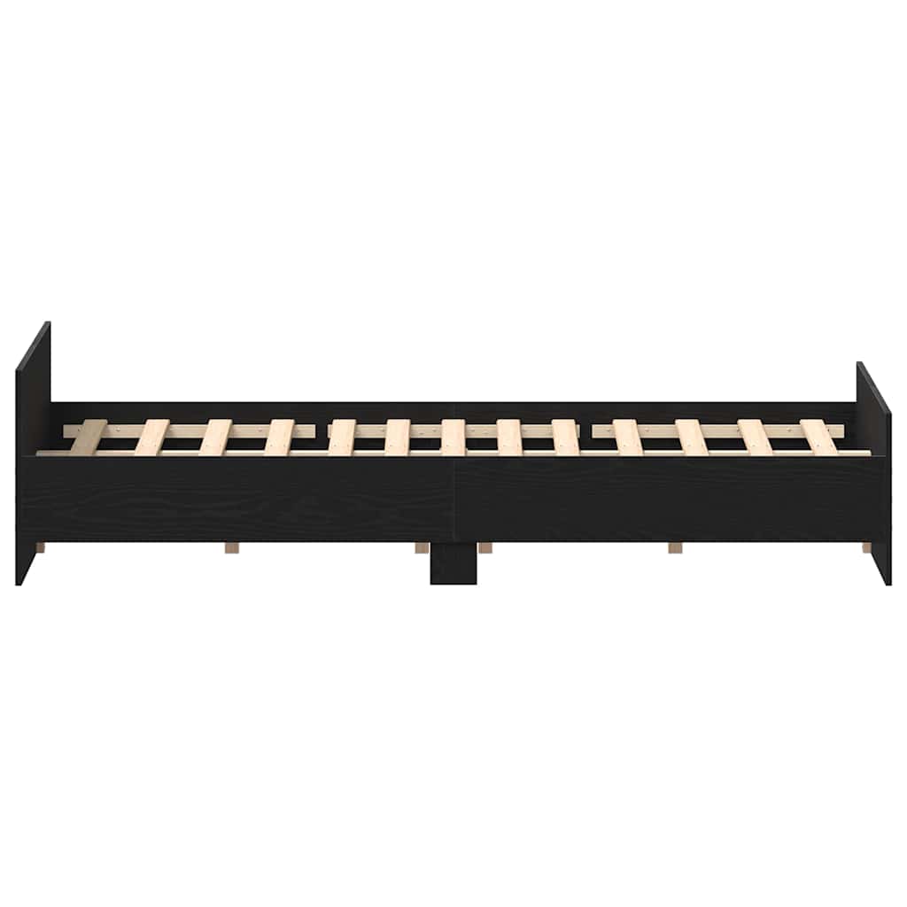 Bedframe zonder matras 135x190 cm bewerkt hout zwart eikenkleur