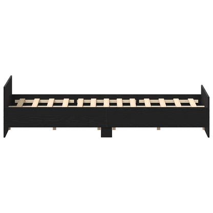 Bedframe zonder matras 135x190 cm bewerkt hout zwart eikenkleur