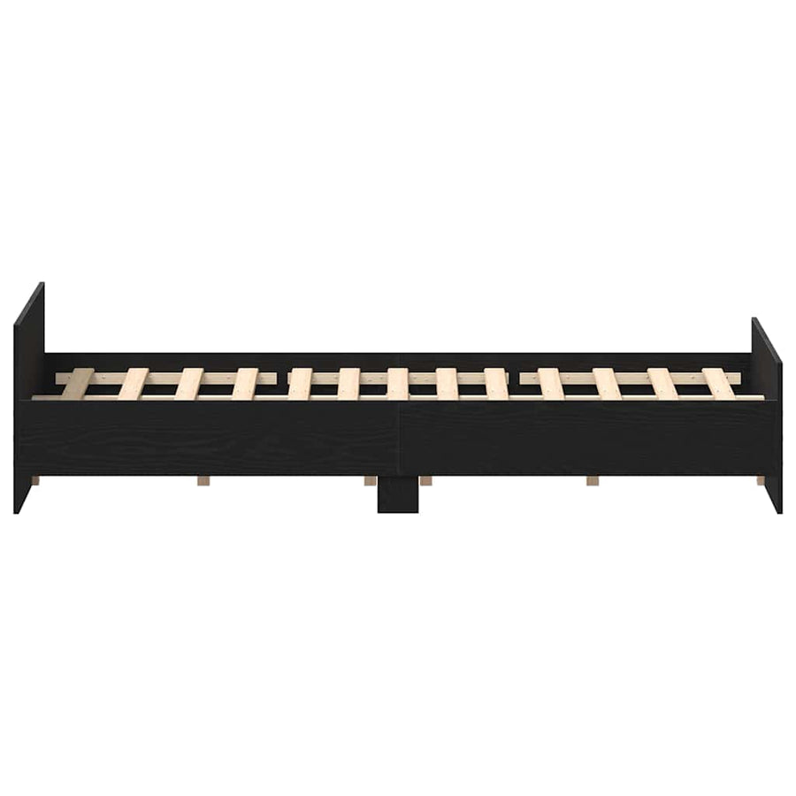 Bedframe zonder matras 135x190 cm bewerkt hout zwart eikenkleur