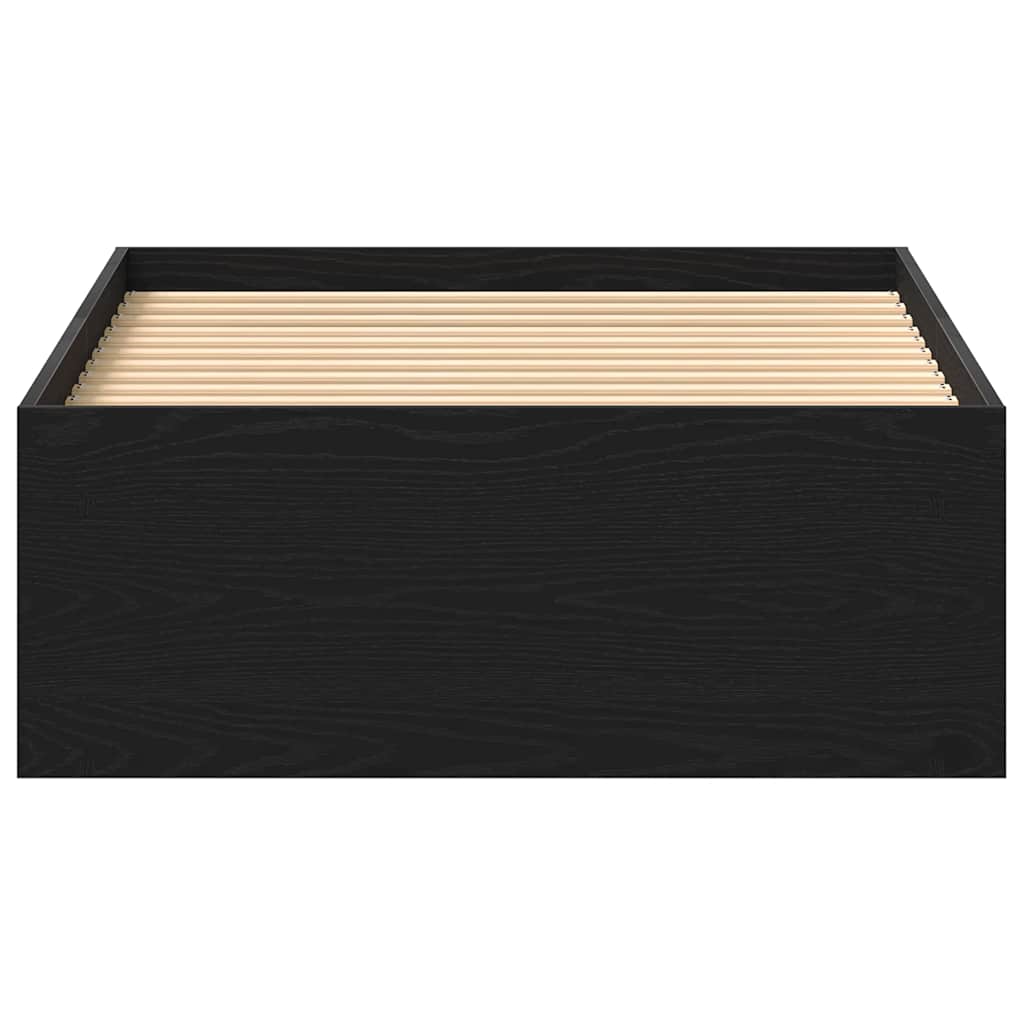 Bedframe zonder matras 100x200 cm spaanplaat zwart eikenkleurig