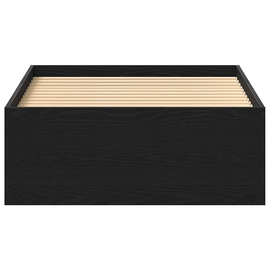 Bedframe zonder matras 100x200 cm spaanplaat zwart eikenkleurig