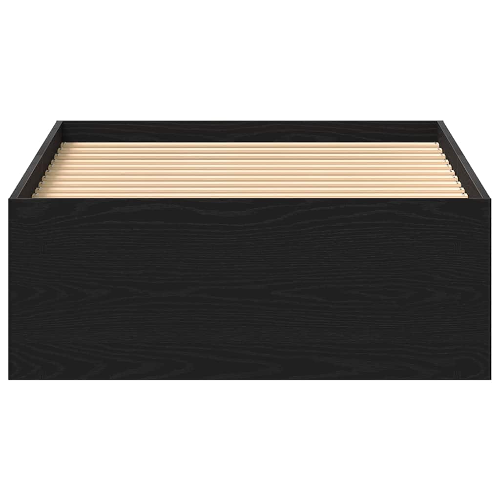 Bedframe zonder matras 90x190 cm spaanplaat zwart eikenkleurig