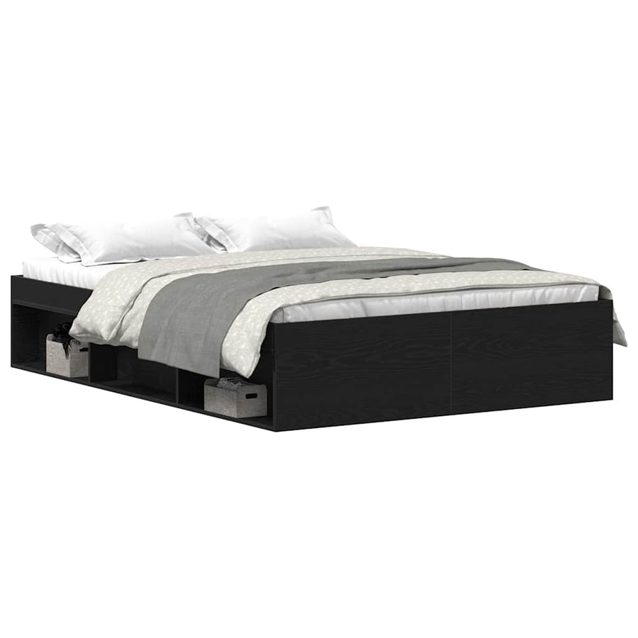 Bedframe zonder matras 120x200 cm bewerkt hout zwart eikenkleur