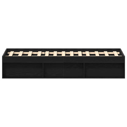 Bedframe zonder matras 120x200 cm bewerkt hout zwart eikenkleur