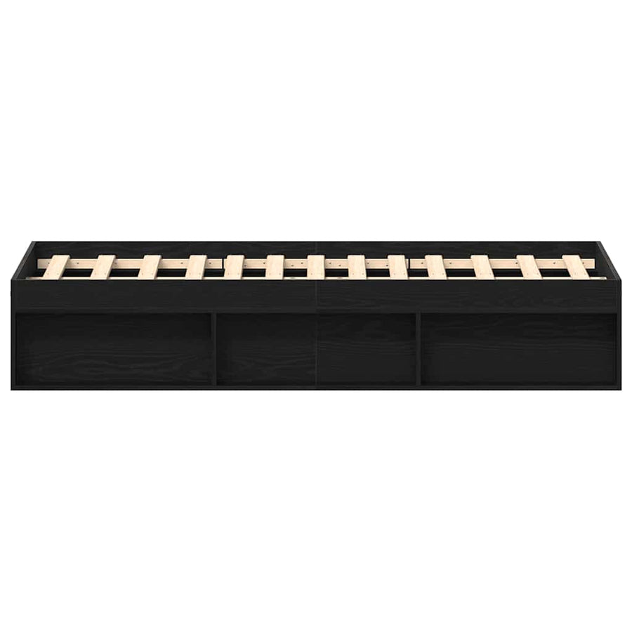 Bedframe zonder matras 120x200 cm bewerkt hout zwart eikenkleur