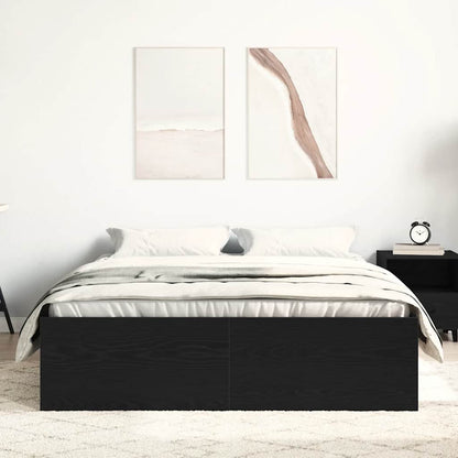 Bedframe zonder matras 140x200 cm bewerkt hout zwart eikenkleur