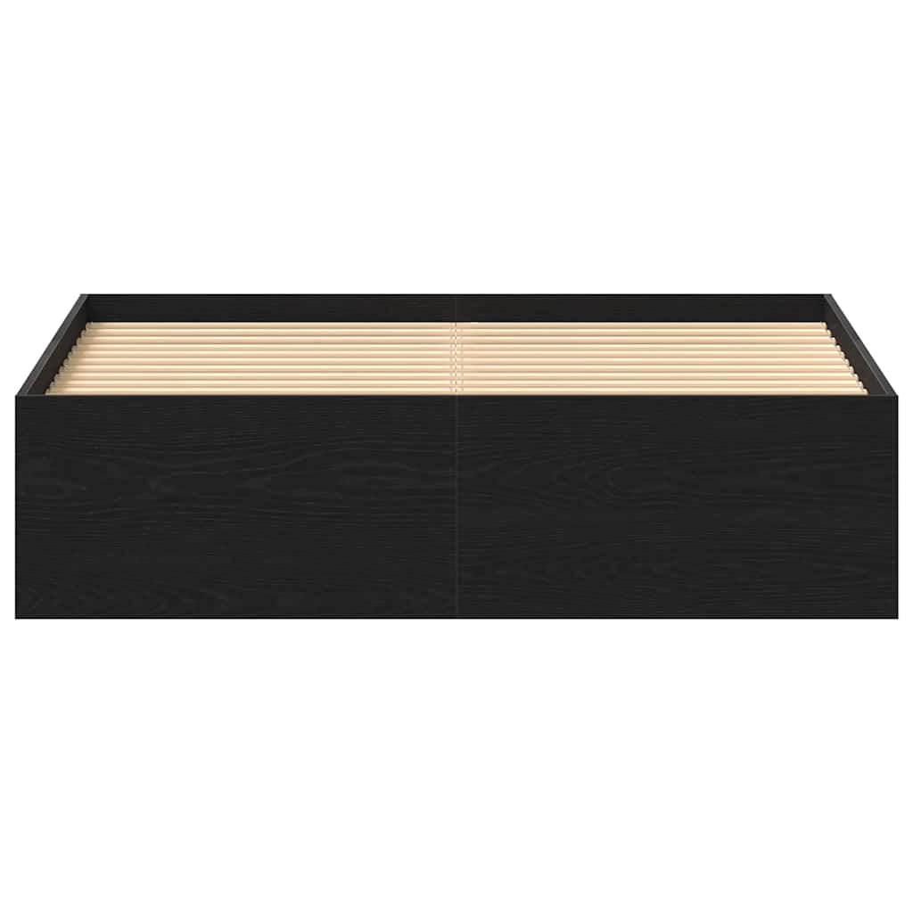 Bedframe zonder matras 140x200 cm bewerkt hout zwart eikenkleur