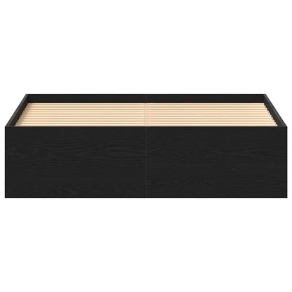 Bedframe zonder matras 140x200 cm bewerkt hout zwart eikenkleur