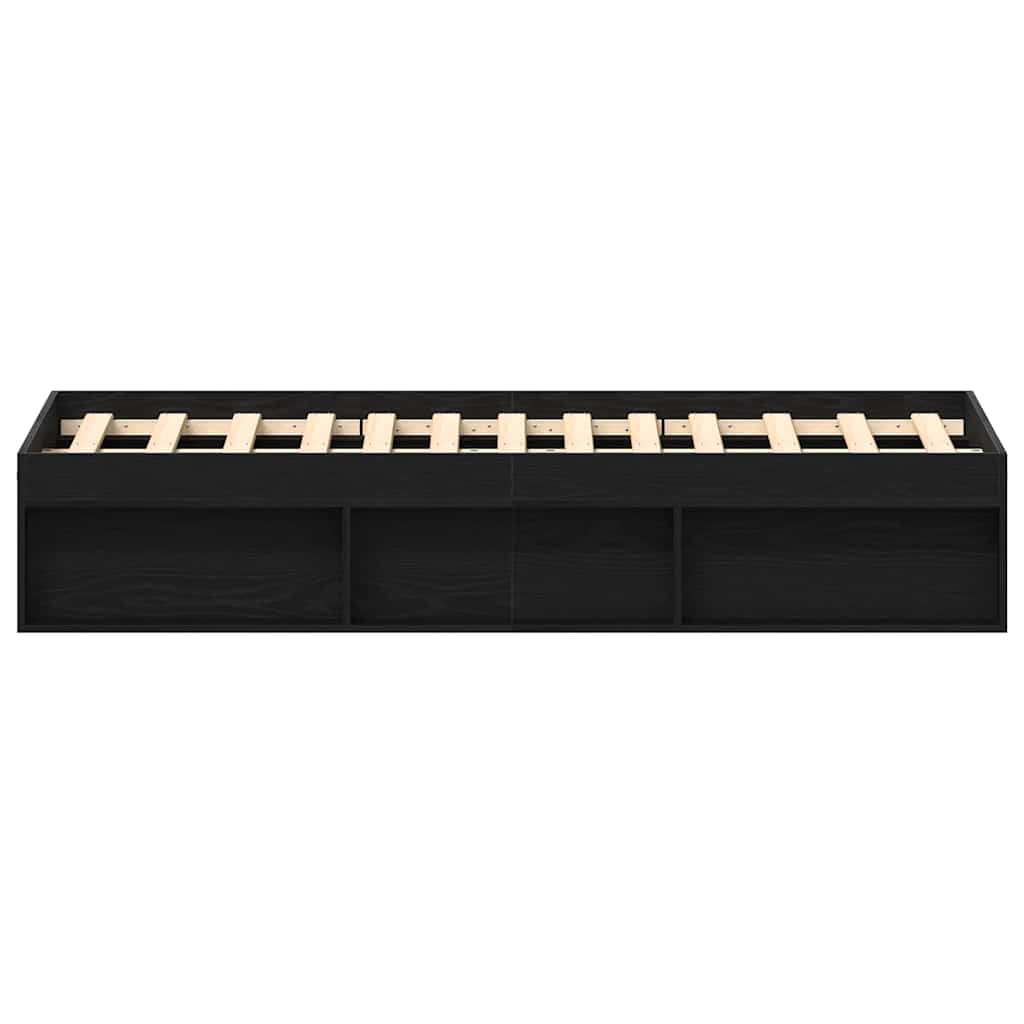 Bedframe zonder matras 140x200 cm bewerkt hout zwart eikenkleur