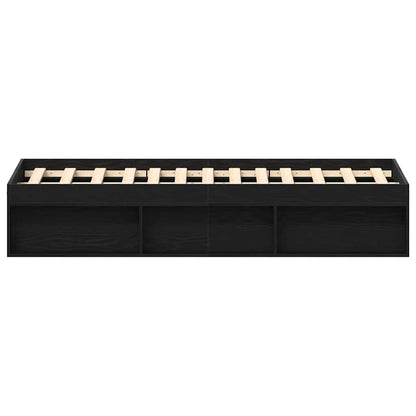 Bedframe zonder matras 140x200 cm bewerkt hout zwart eikenkleur
