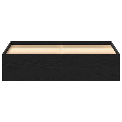 Bedframe zonder matras 160x200 cm bewerkt hout zwart eikenkleur