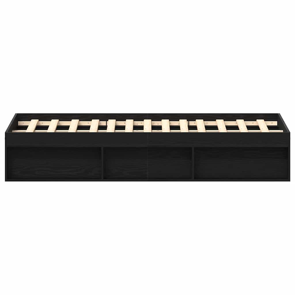 Bedframe zonder matras 160x200 cm bewerkt hout zwart eikenkleur