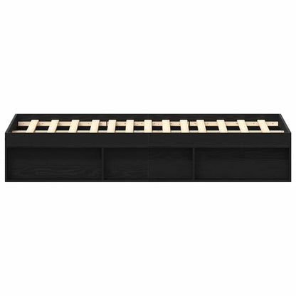 Bedframe zonder matras 160x200 cm bewerkt hout zwart eikenkleur