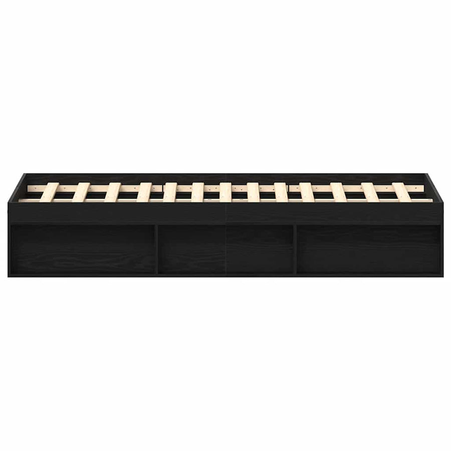 Bedframe zonder matras 160x200 cm bewerkt hout zwart eikenkleur