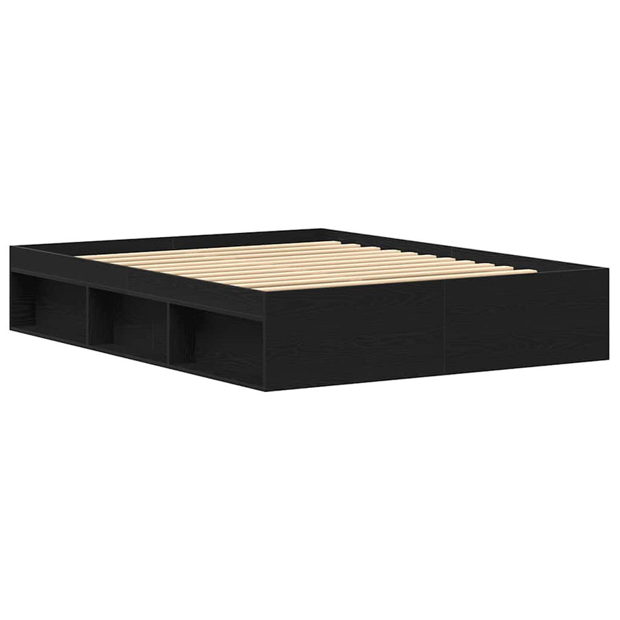 Bedframe zonder matras 160x200 cm bewerkt hout zwart eikenkleur