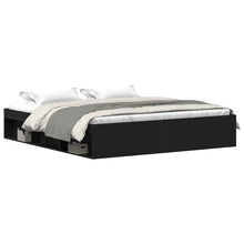 Bedframe zonder matras 200x200 cm bewerkt hout zwart eikenkleur